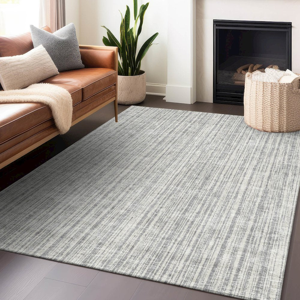 Premium Machine Washable Mayfield AMF760 Gray 9' x 12' Rug