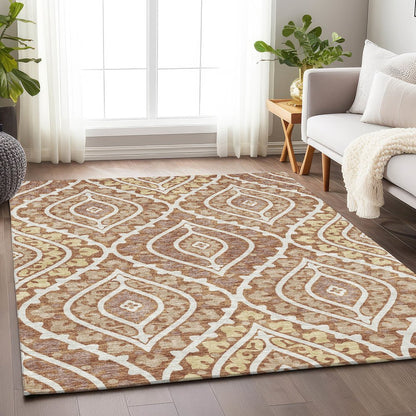 Premium Machine Washable Mayfield AMF761 Paprika 9' x 12' Rug
