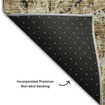 Premium Machine Washable Mayfield AMF768 Beige 5' x 7'6" Rug