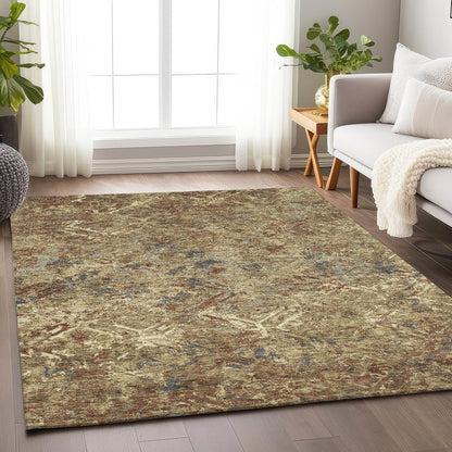 Premium Machine Washable Mayfield AMF768 Brown 9' x 12' Rug