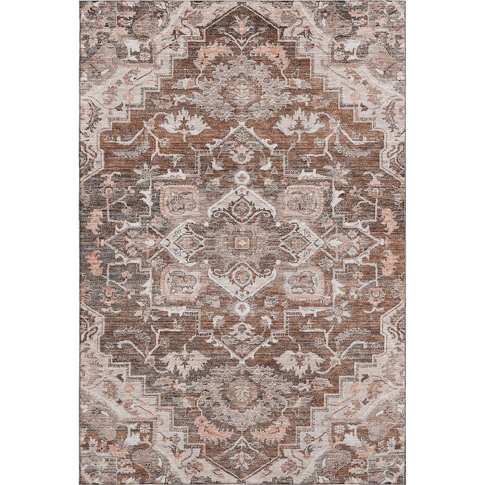 Premium Machine Washable Mayfield AMF774 Terracotta 9' x 12' Rug