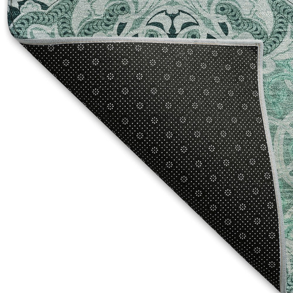 Premium Machine Washable Mayfield AMF783 Teal 5' x 7'6" Rug