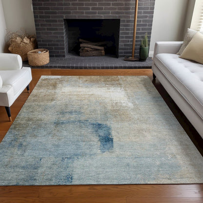 Premium Machine Washable Mayfield AMF787 Taupe 9' x 12' Rug