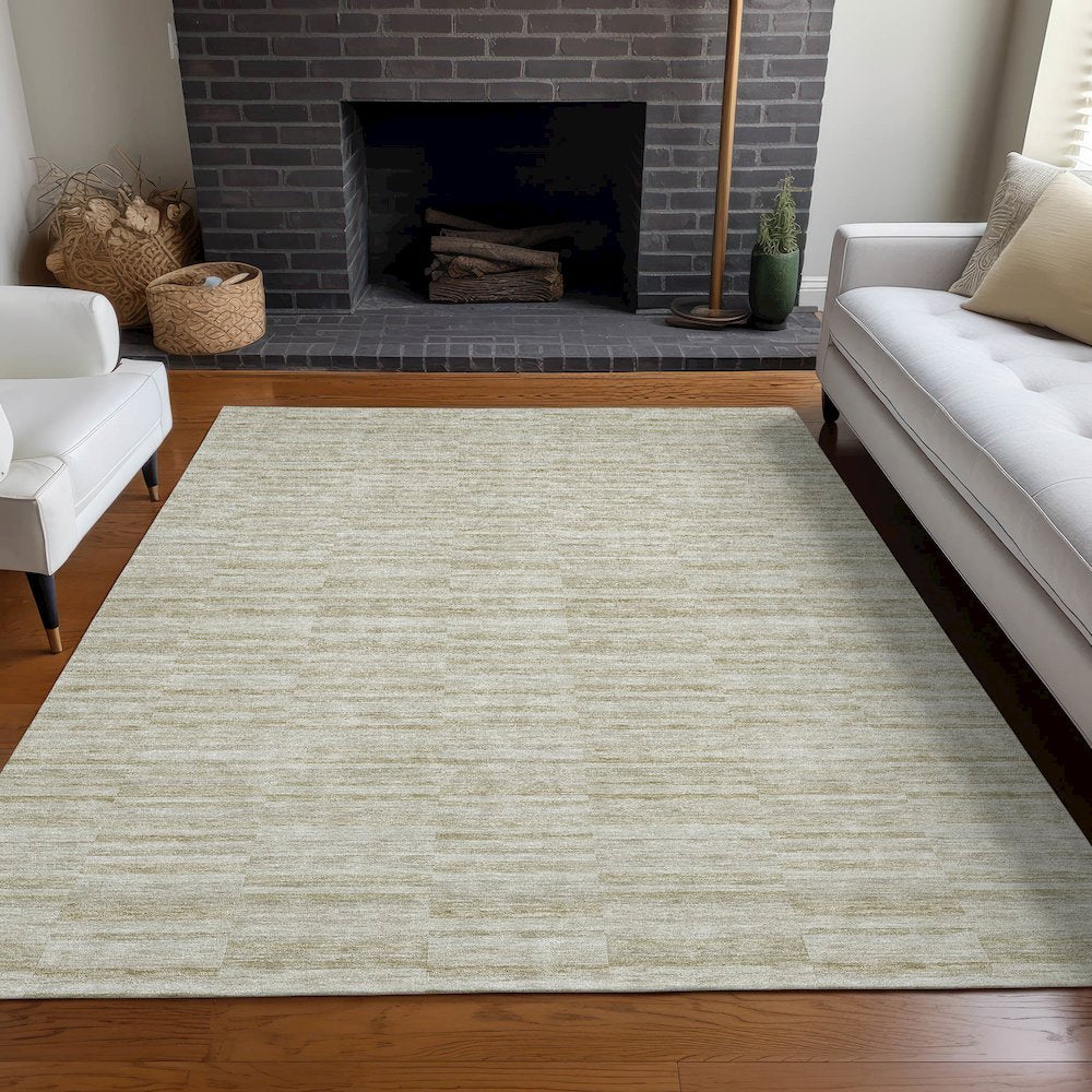 Premium Machine Washable Mayfield AMF817 Taupe 9' x 12' Rug