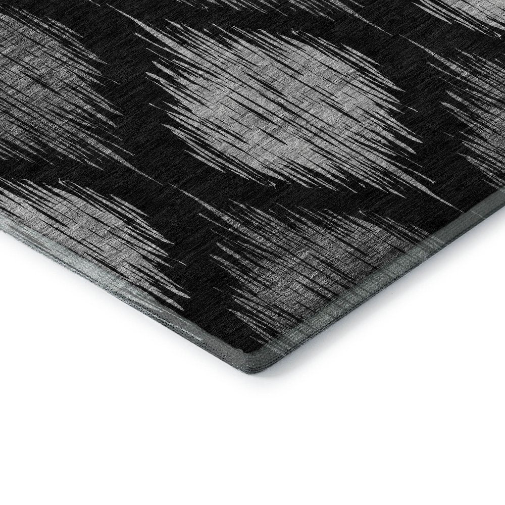 Premium Machine Washable Mayfield AMF848 Black 5' x 7'6" Rug