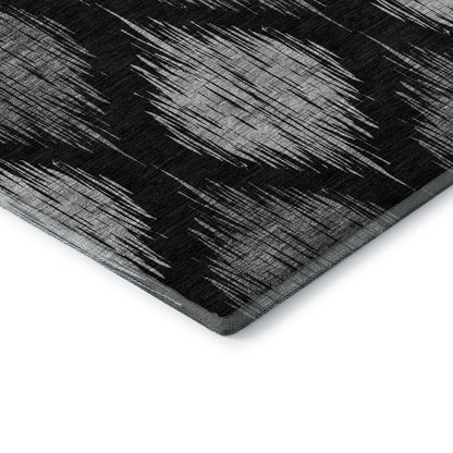 Premium Machine Washable Mayfield AMF848 Black 5' x 7'6" Rug
