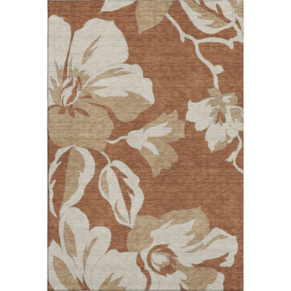 Premium Machine Washable Mayfield AMF857 Terracotta 9' x 12' Rug