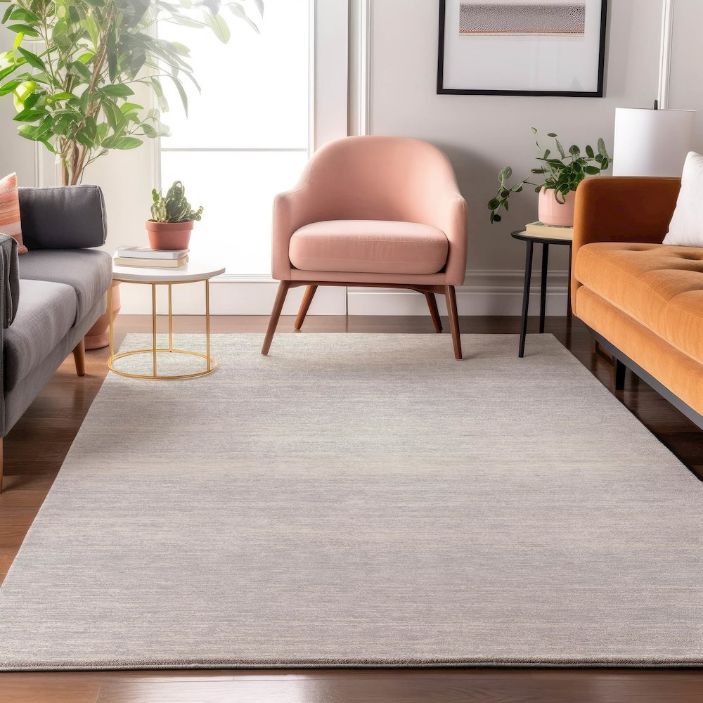 Premium Machine Washable Mayfield AMF859 Silver 9' x 12' Rug
