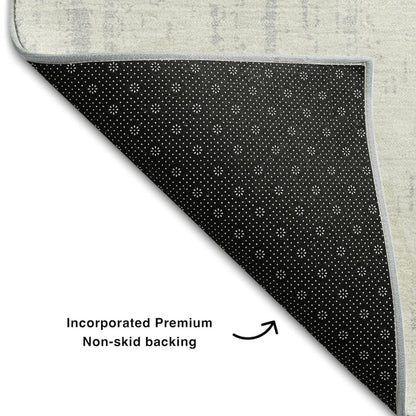 Premium Machine Washable Mayfield AMF861 Silver 5' x 7'6" Rug