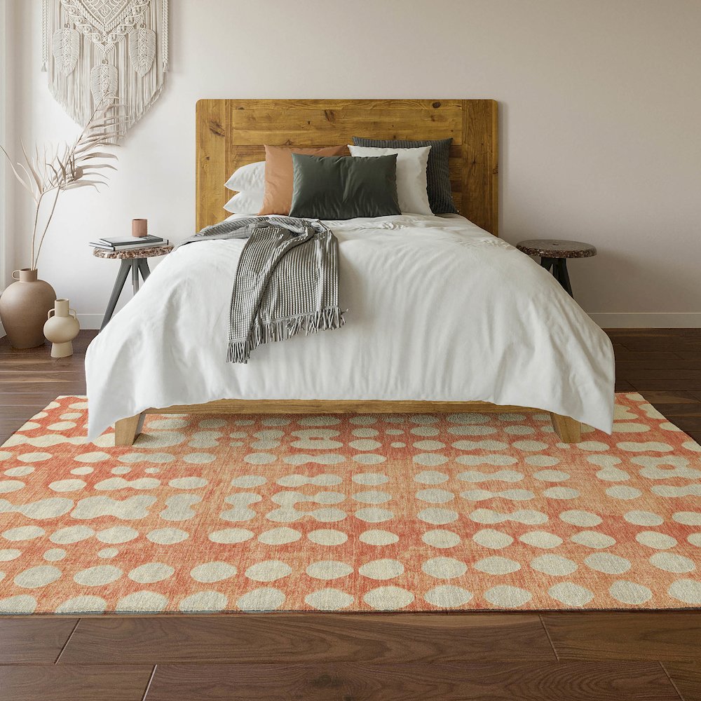 Premium Machine Washable Mayfield AMF869 Coral 9' x 12' Rug