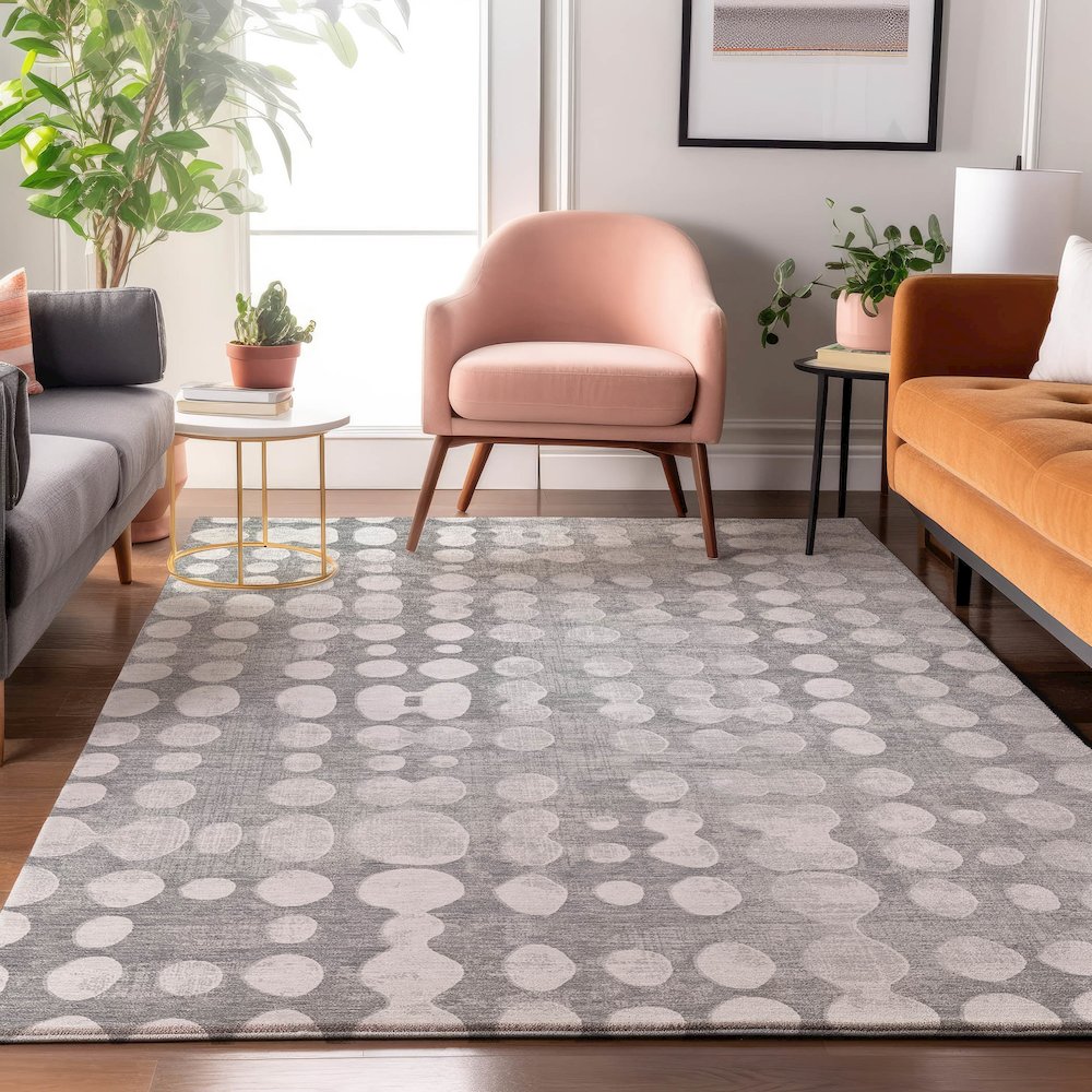 Premium Machine Washable Mayfield AMF869 Gray 9' x 12' Rug