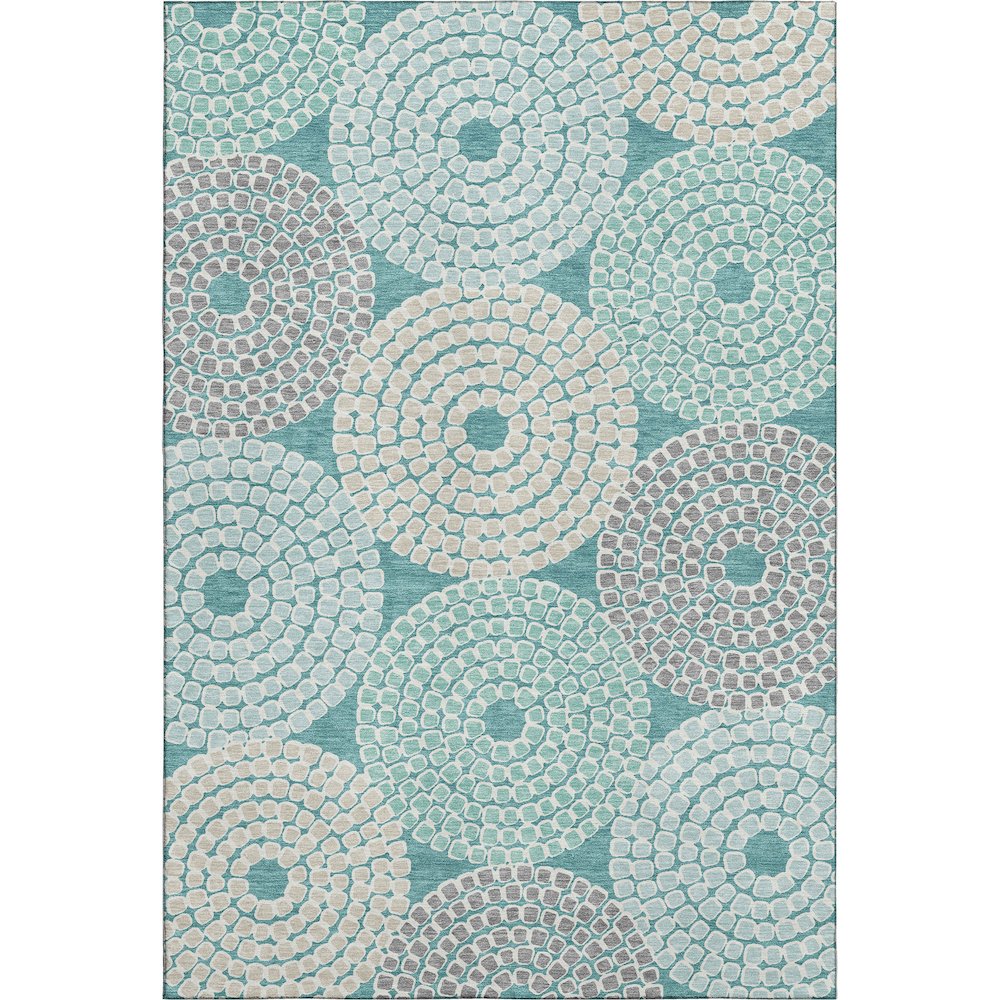 Premium Machine Washable Mayfield AMF882 Teal 9' x 12' Rug