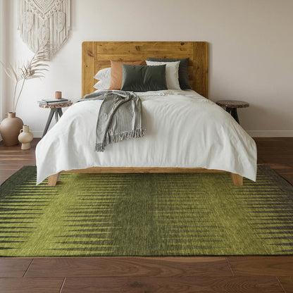 Premium Machine Washable Mayfield AMF886 Olive 9' x 12' Rug