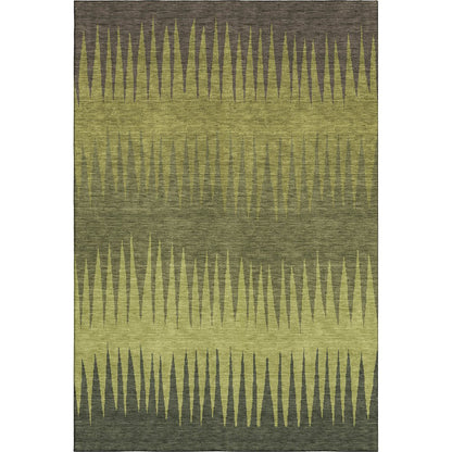 Premium Machine Washable Mayfield AMF886 Olive 9' x 12' Rug
