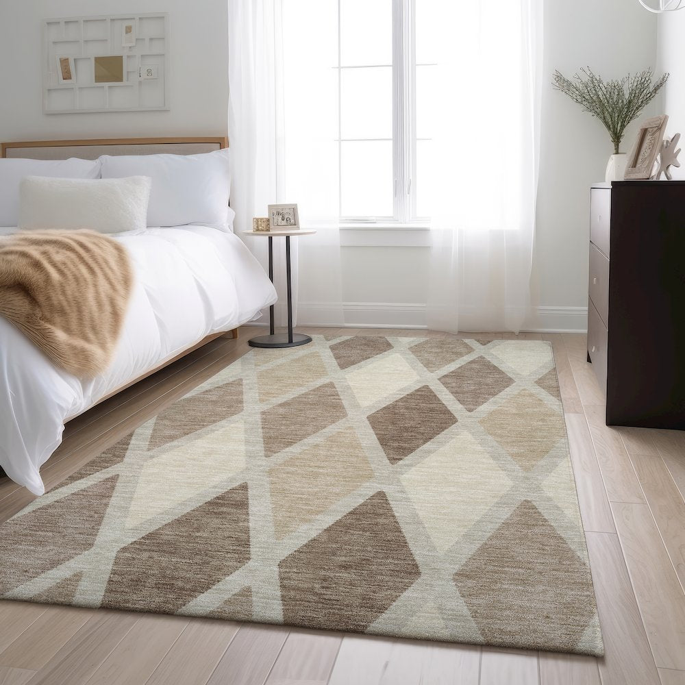 Premium Machine Washable Mayfield AMF887 Taupe 9' x 12' Rug