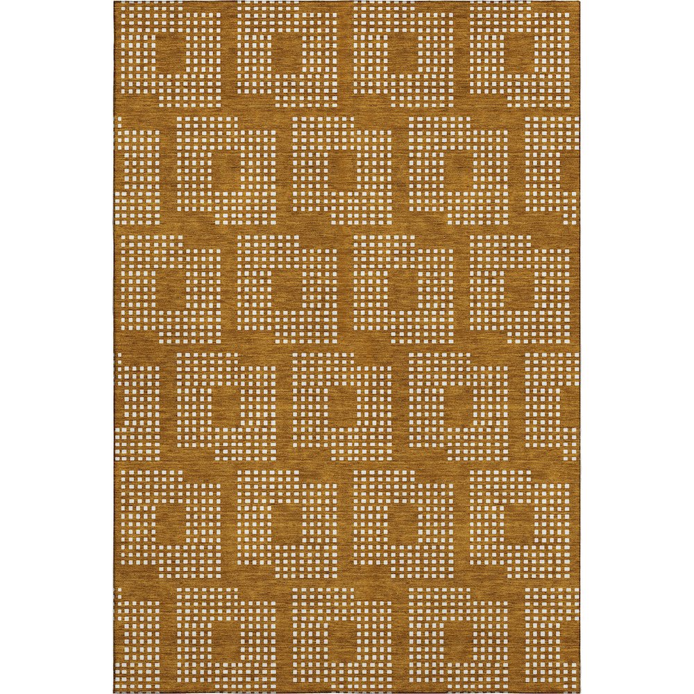 Premium Machine Washable Mayfield AMF890 Terracotta 9' x 12' Rug