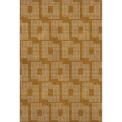 Premium Machine Washable Mayfield AMF890 Terracotta 9' x 12' Rug