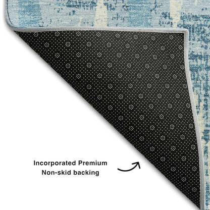 Premium Machine Washable Mayfield AMF892 Sky 5' x 7'6" Rug