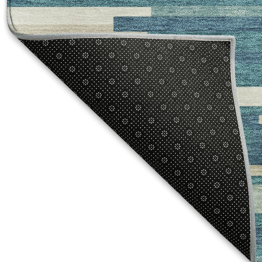 Premium Machine Washable Mayfield AMF894 Teal 5' x 7'6" Rug