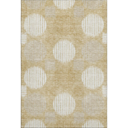 Premium Machine Washable Mayfield AMF900 Gold 9' x 12' Rug