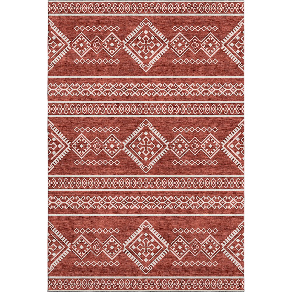 Premium Machine Washable Mayfield AMF901 Red 9' x 12' Rug