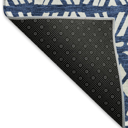 Premium Machine Washable Mayfield AMF907 Navy 5' x 7'6" Rug
