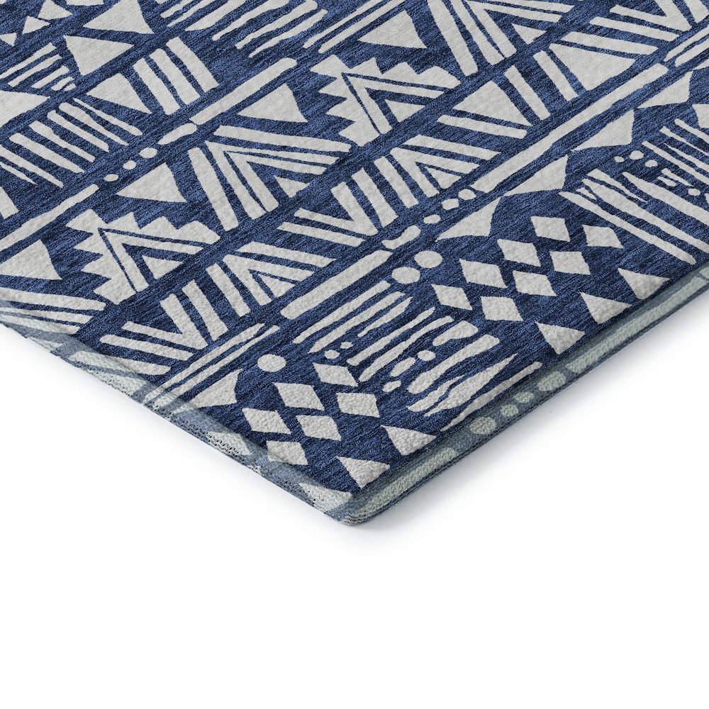 Premium Machine Washable Mayfield AMF907 Navy 5' x 7'6" Rug