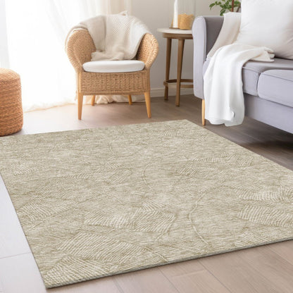 Premium Machine Washable Mayfield AMF913 Taupe 9' x 12' Rug