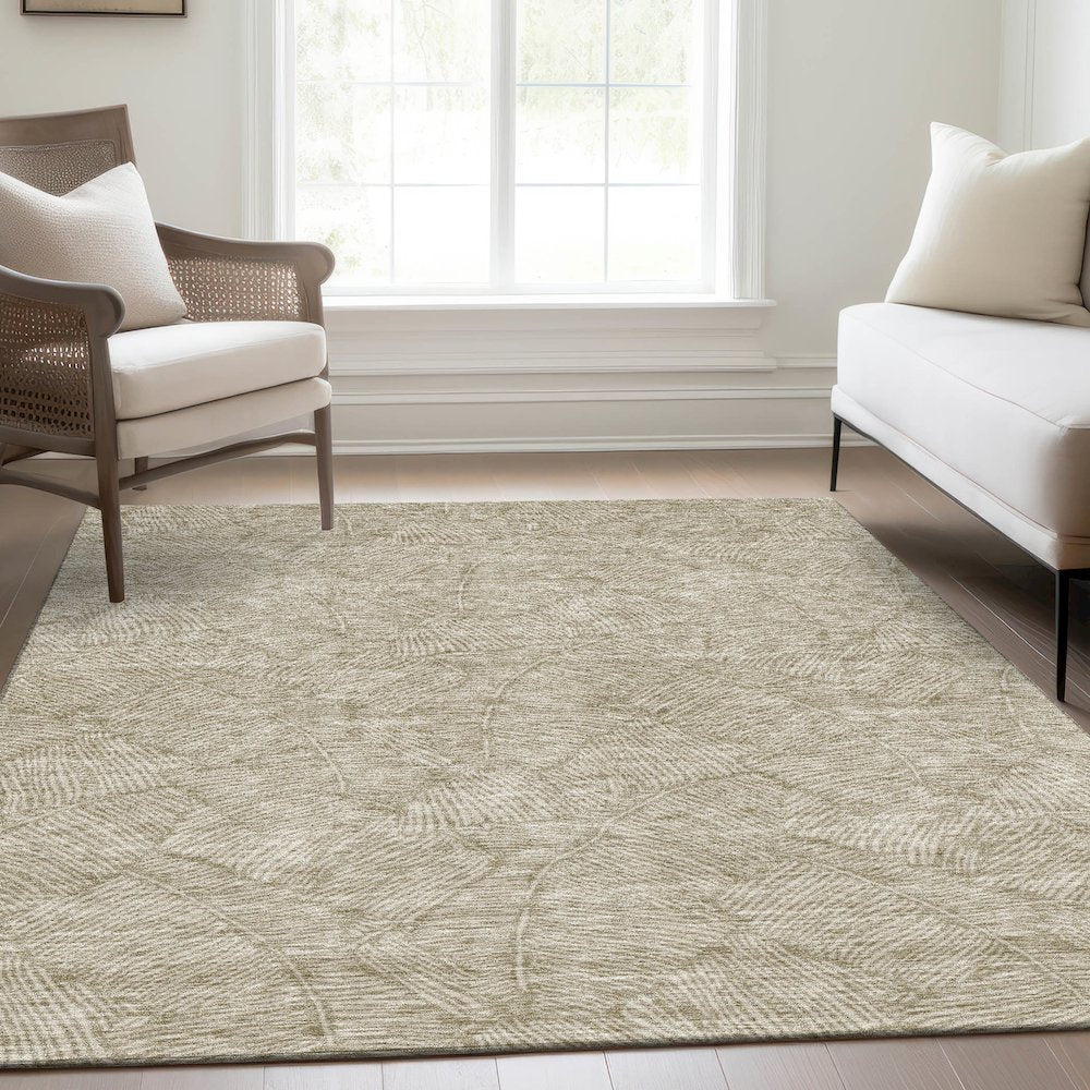 Premium Machine Washable Mayfield AMF913 Taupe 9' x 12' Rug