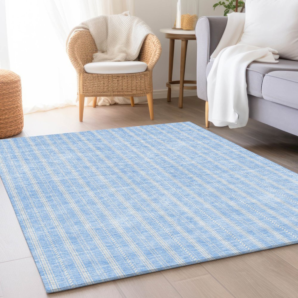 Premium Machine Washable Mayfield AMF929 Sky 9' x 12' Rug