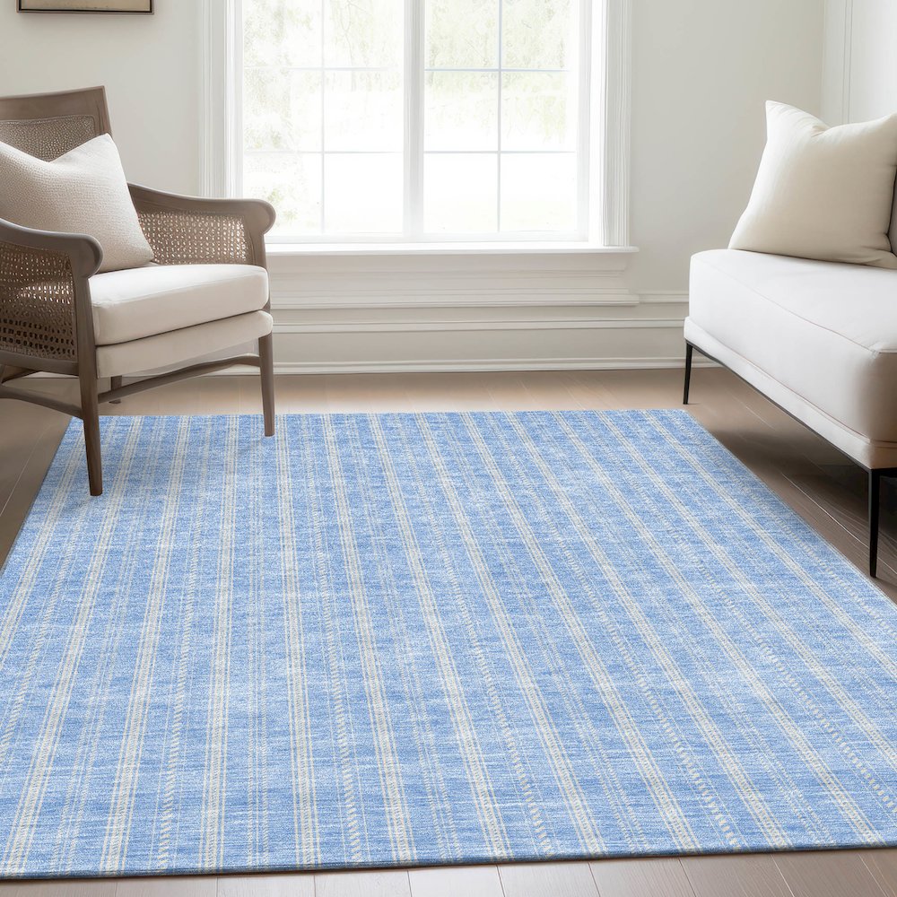 Premium Machine Washable Mayfield AMF929 Sky 9' x 12' Rug