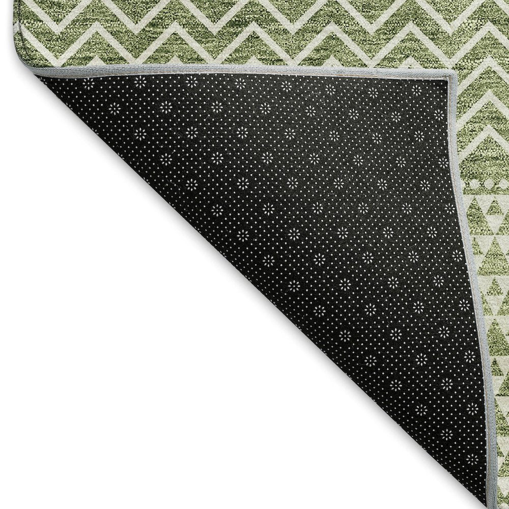 Premium Machine Washable Mayfield AMF939 Green 5' x 7'6" Rug