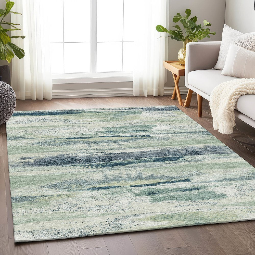 Premium Machine Washable Mayfield AMF942 Mint 9' x 12' Rug