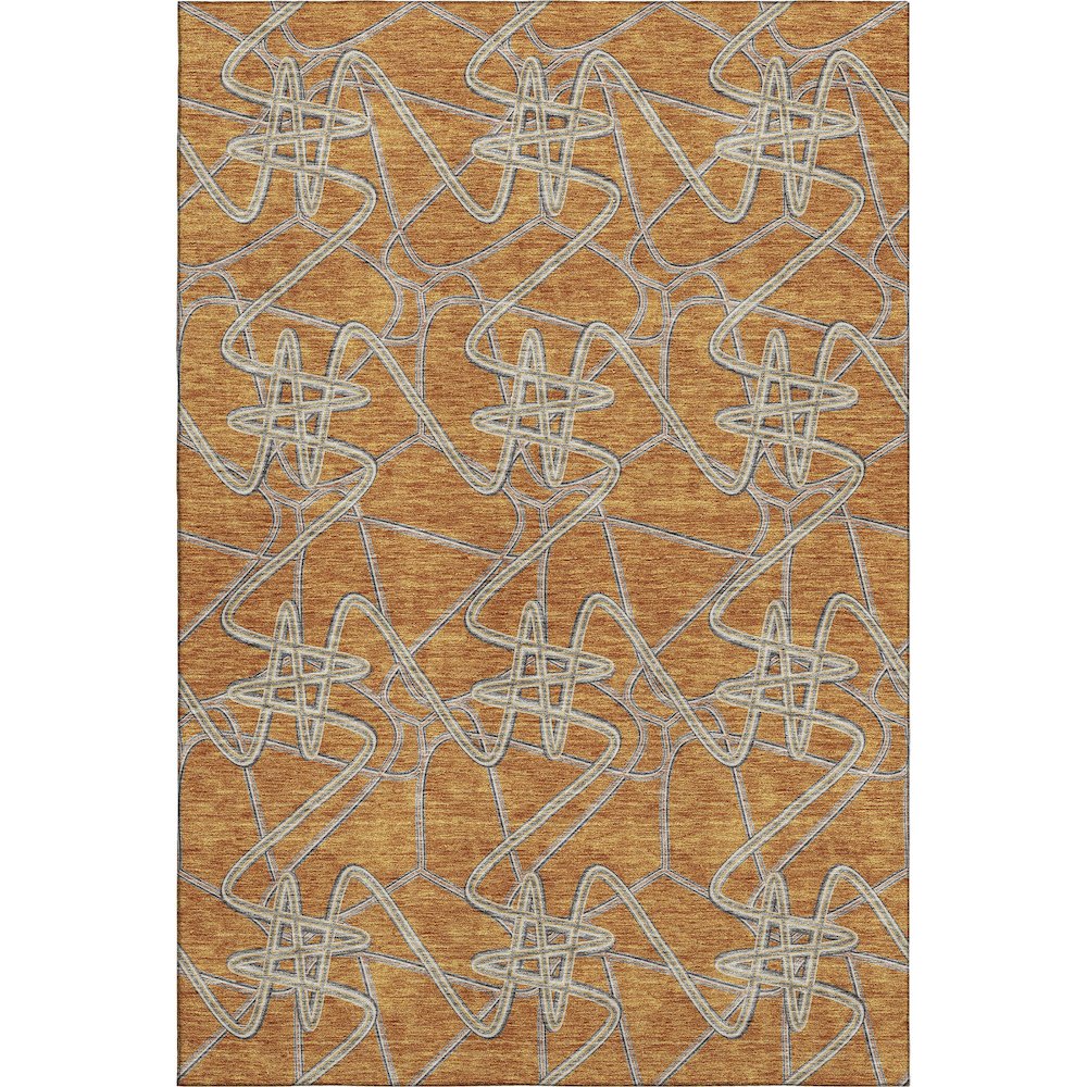 Premium Machine Washable Mayfield AMF947 Terracotta 9' x 12' Rug