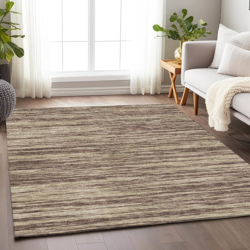 Premium Machine Washable Mayfield AMF951 Brown 9' x 12' Rug