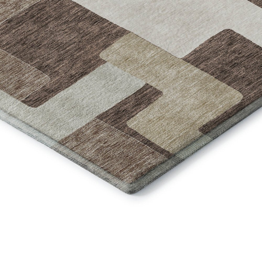 Premium Machine Washable Mayfield AMF955 Brown 5' x 7'6" Rug