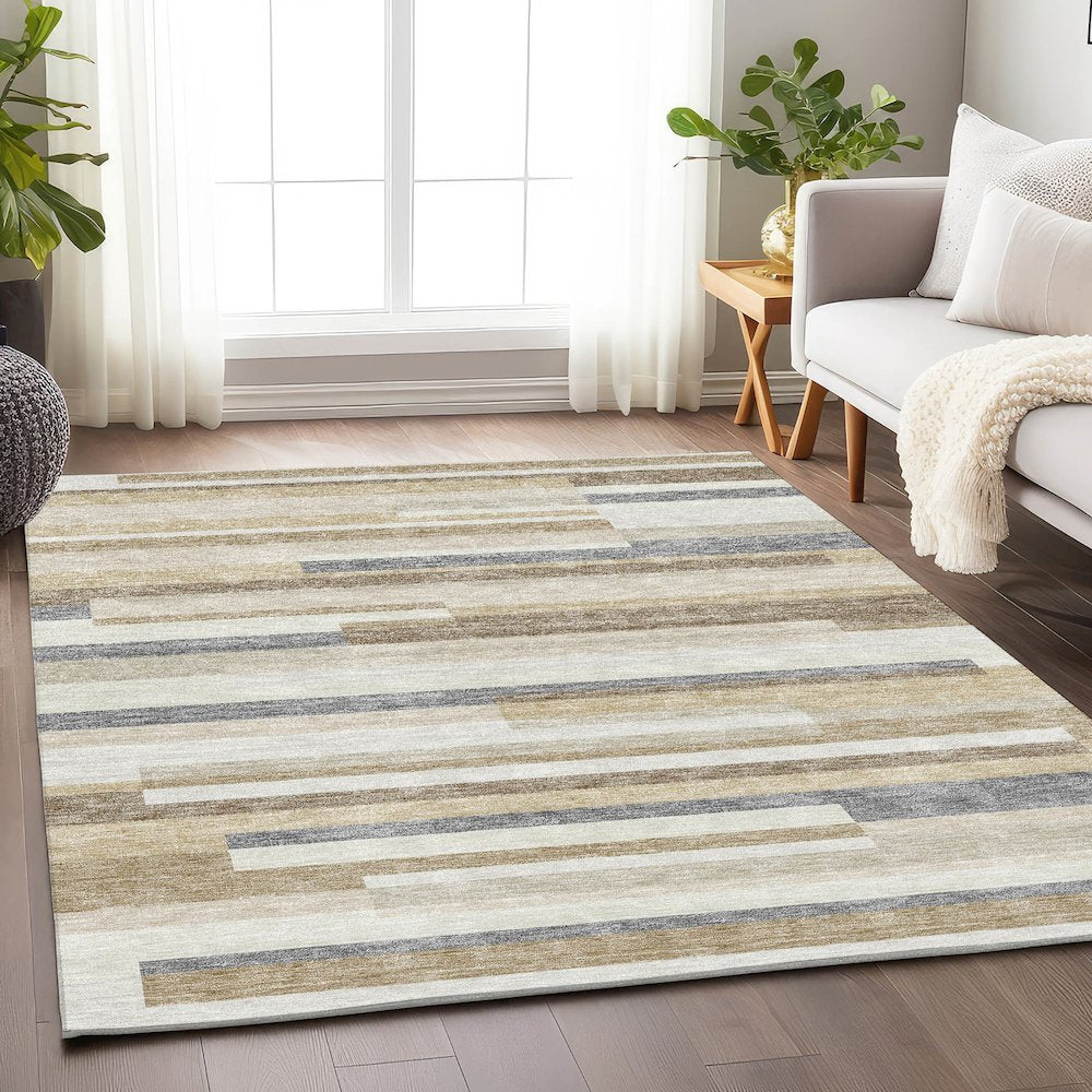 Premium Machine Washable Mayfield AMF956 Ivory 9' x 12' Rug
