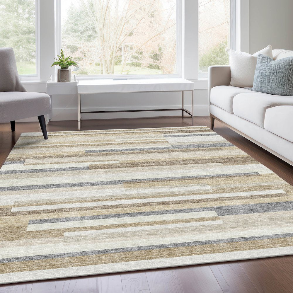 Premium Machine Washable Mayfield AMF956 Ivory 9' x 12' Rug
