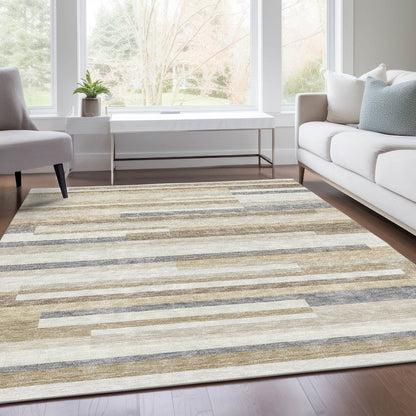 Premium Machine Washable Mayfield AMF956 Ivory 9' x 12' Rug
