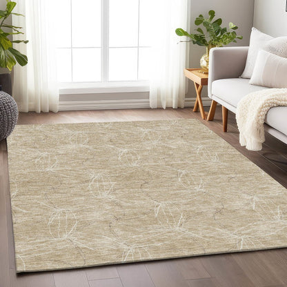 Premium Machine Washable Mayfield AMF968 Beige 9' x 12' Rug