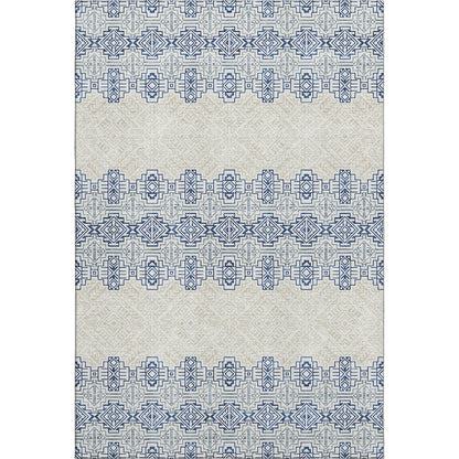 Premium Machine Washable Mayfield AMF970 Navy 9' x 12' Rug