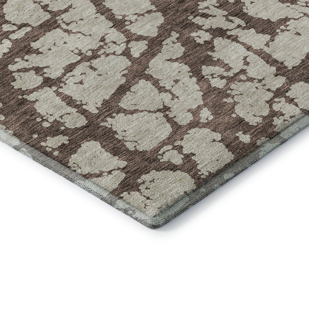 Premium Machine Washable Mayfield AMF972 Brown 5' x 7'6" Rug