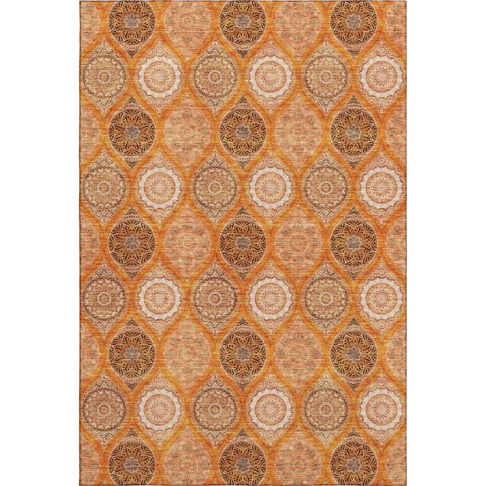 Premium Machine Washable Mayfield AMF976 Orange 9' x 12' Rug