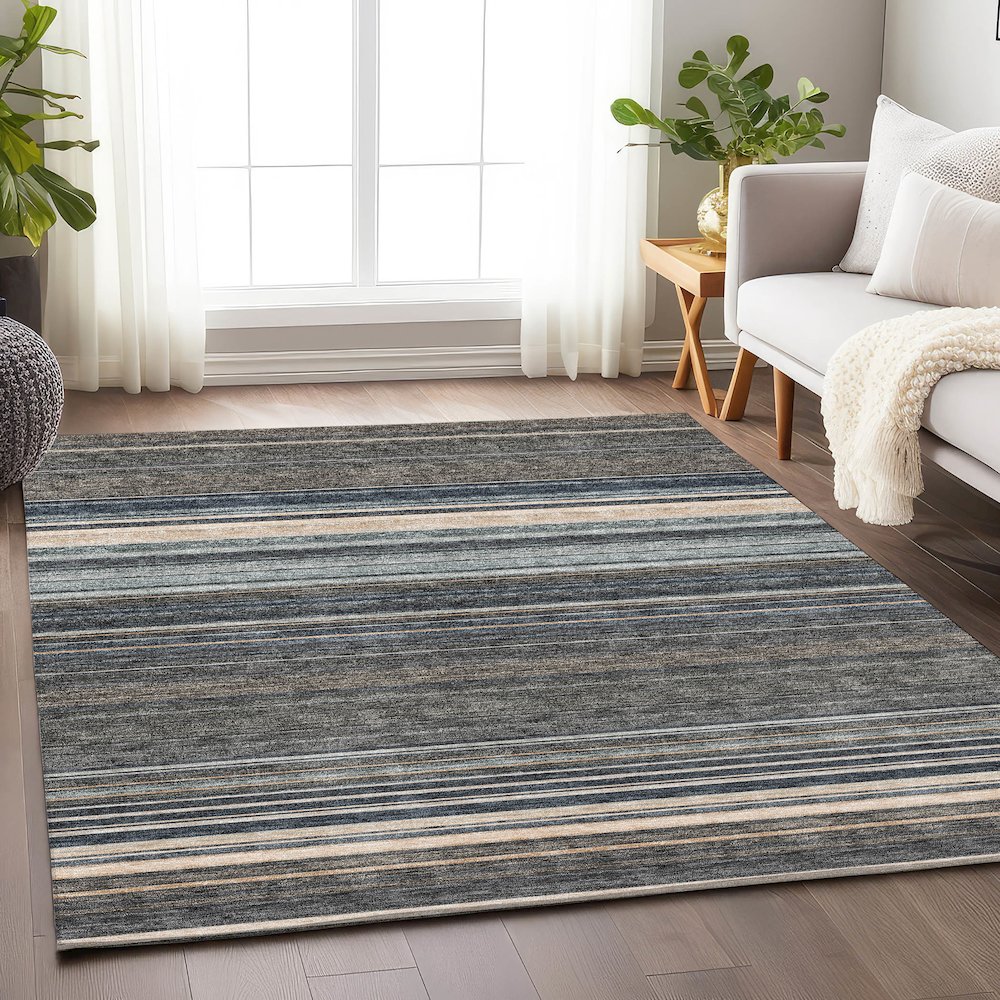 Premium Machine Washable Mayfield AMF979 Taupe 9' x 12' Rug
