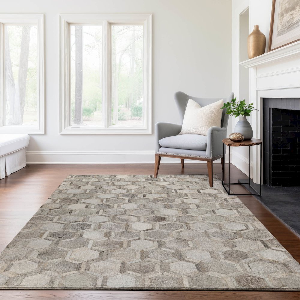 Premium Machine Washable Mayfield  Gray 9' x 12' Rug
