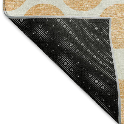 Premium Machine Washable Mayfield AMF980 Peach 5' x 7'6" Rug