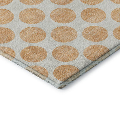 Premium Machine Washable Mayfield AMF980 Peach 5' x 7'6" Rug