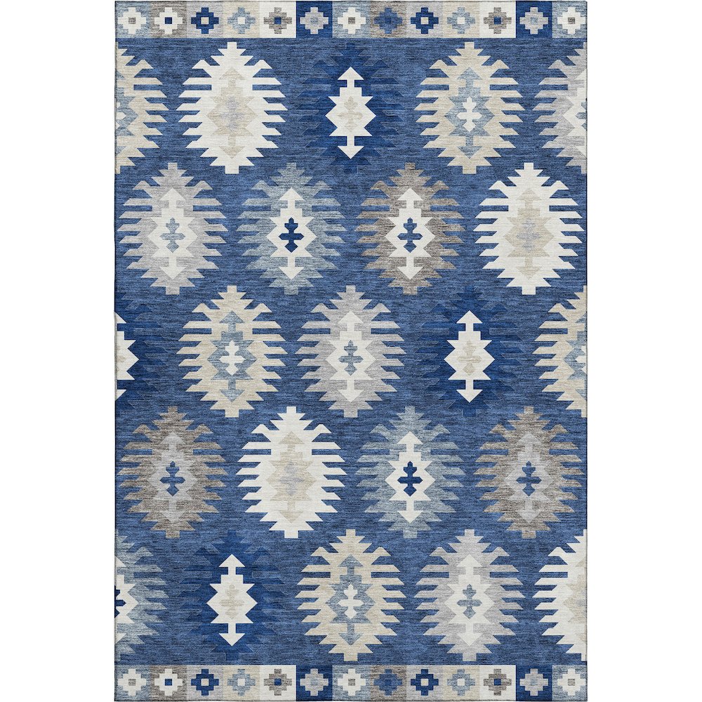Premium Machine Washable Mayfield AMF983 Navy 9' x 12' Rug