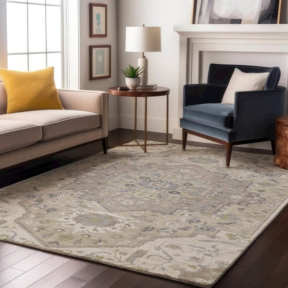 Premium Machine Washable Mayfield AMF985 Ivory 9' x 12' Rug