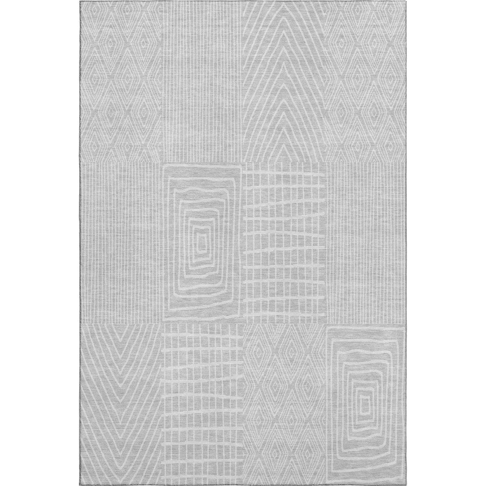 Premium Machine Washable Mayfield AMF990 Silver 9' x 12' Rug